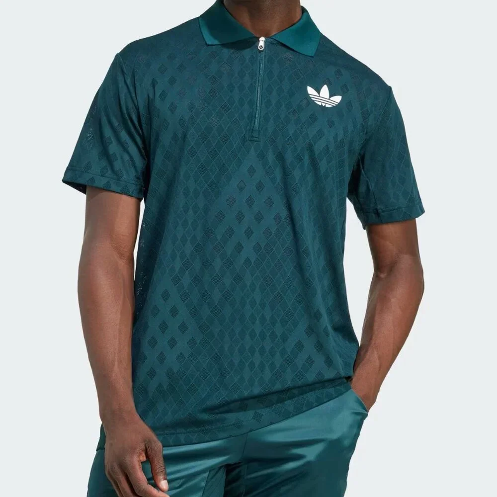 NWT Adidas Club Tennis Climacool Piqué Polo Shirt Men's #JY4848 Aurora Ivy LARGE